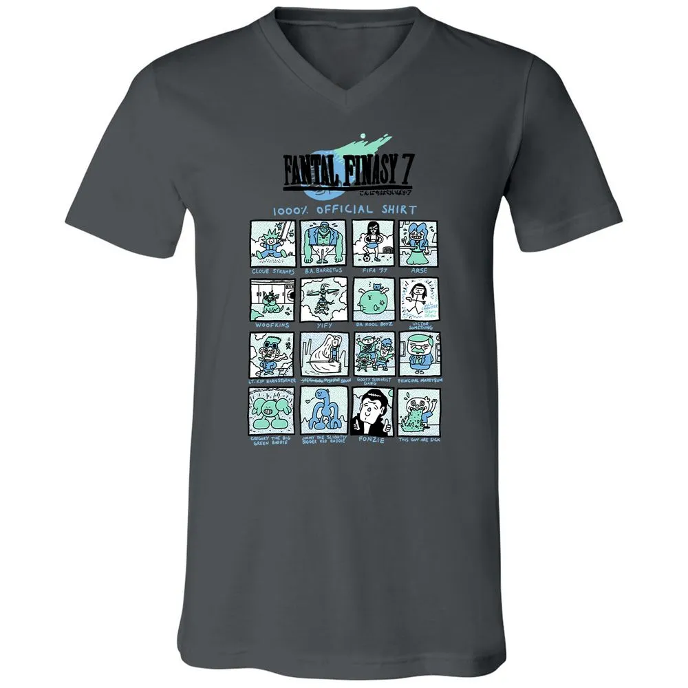Unisex V-Neck T-Shirt - RRKAWG9L - Asphalt - 12