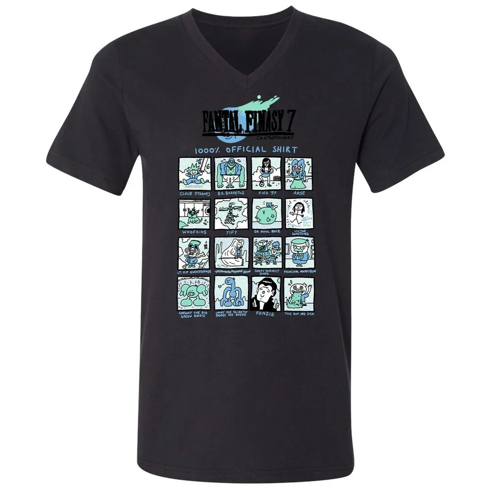 Unisex V-Neck T-Shirt - RRKAWG9L - Black - 16