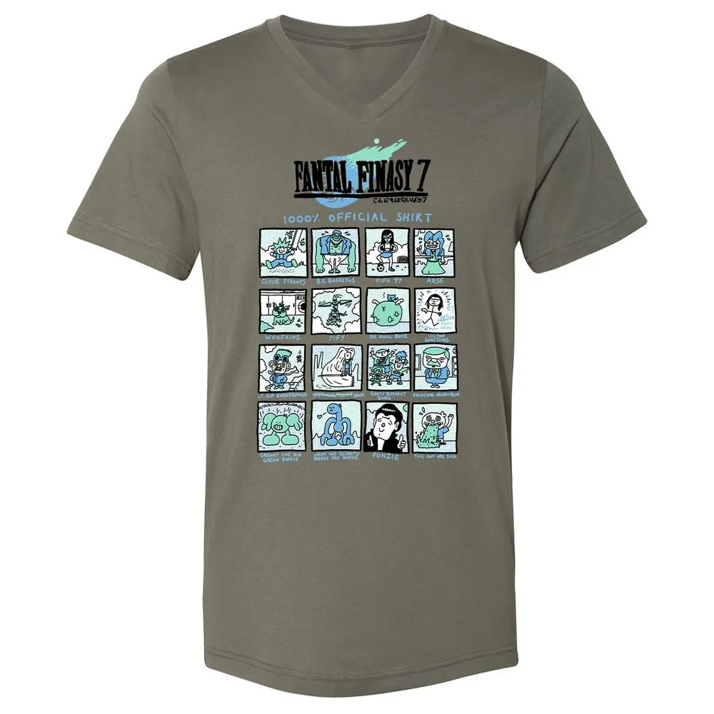 Unisex V-Neck T-Shirt - RRKAWG9L - Military Green - 10