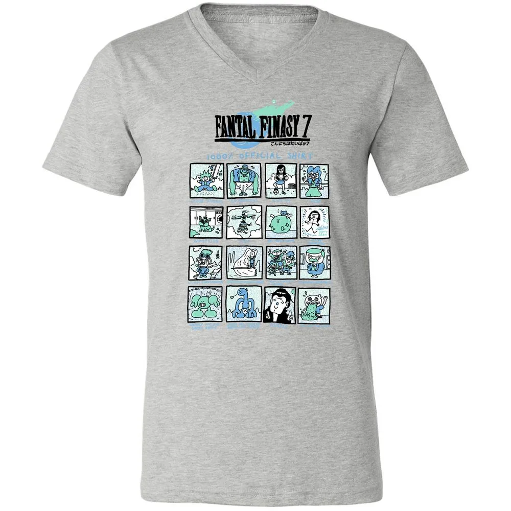 Unisex V-Neck T-Shirt - RRKAWG9L - Athletic Heather - 7