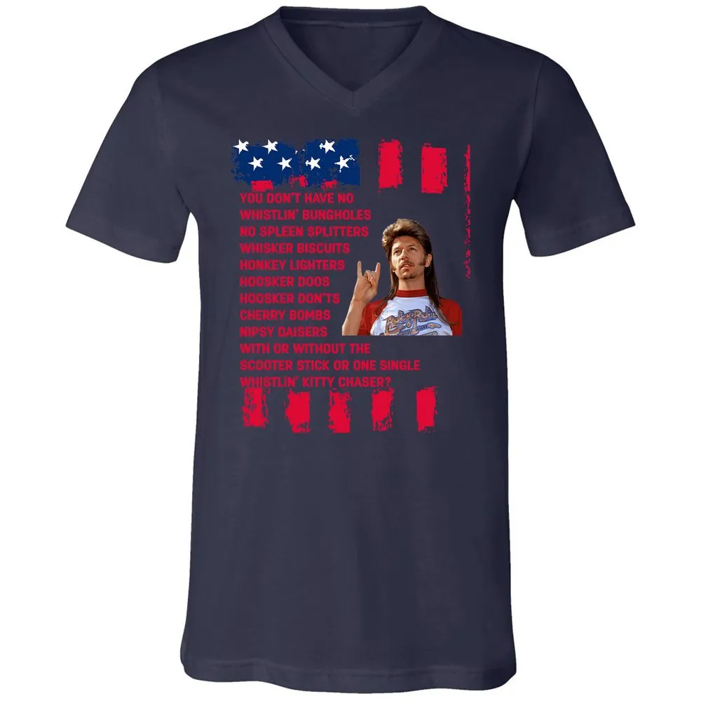 Unisex V-Neck T-Shirt - QSJZ3X14 - Navy - 9