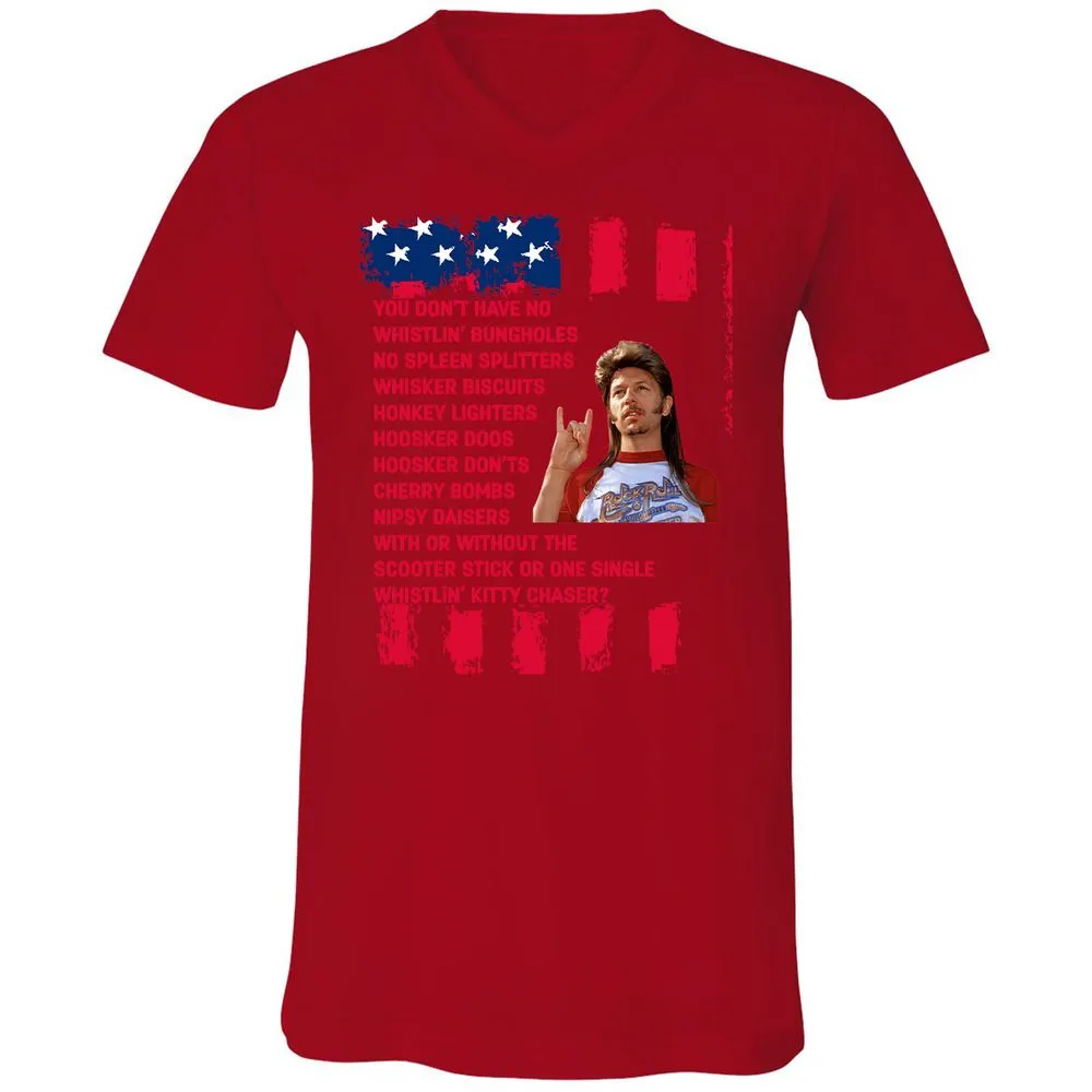 Unisex V-Neck T-Shirt - QSJZ3X14 - Red - 3