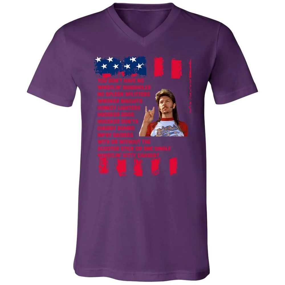 Unisex V-Neck T-Shirt - QSJZ3X14 - Team Purple - 2