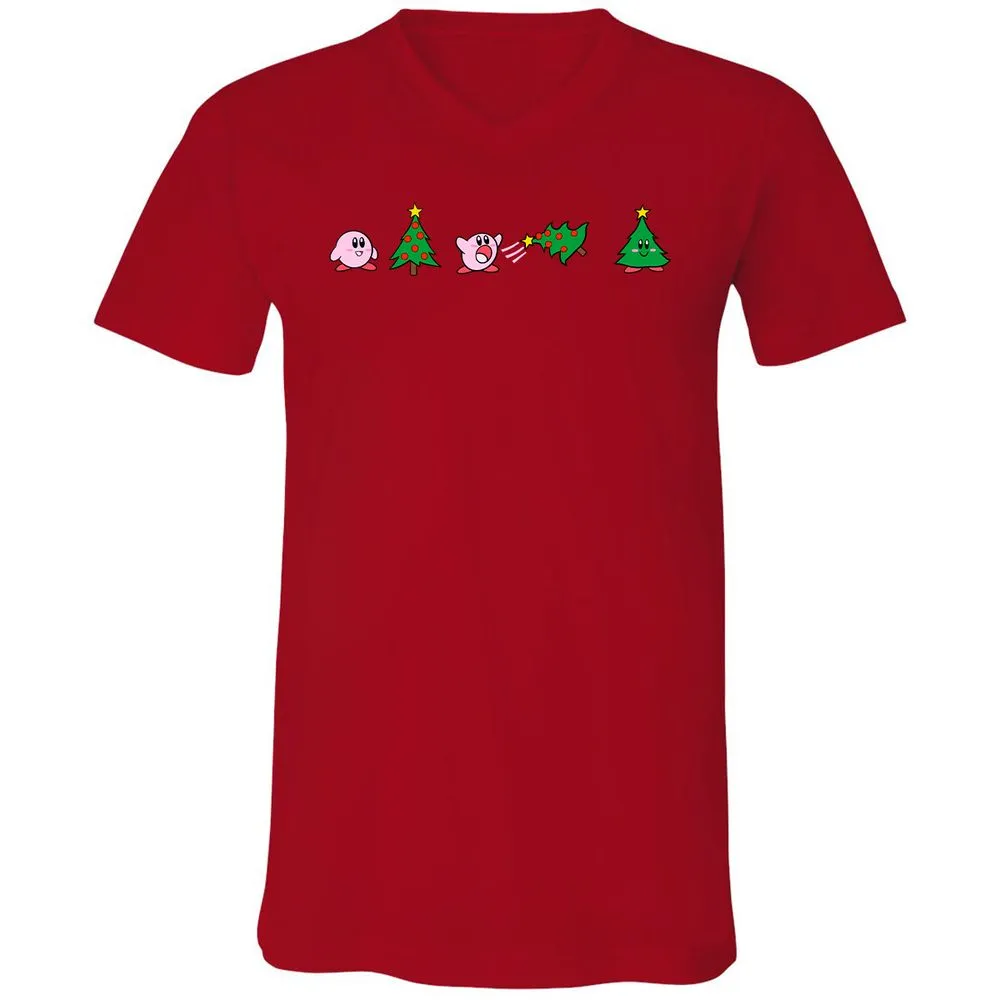 Unisex V-Neck T-Shirt - 2XNGVC66 - Red - 3