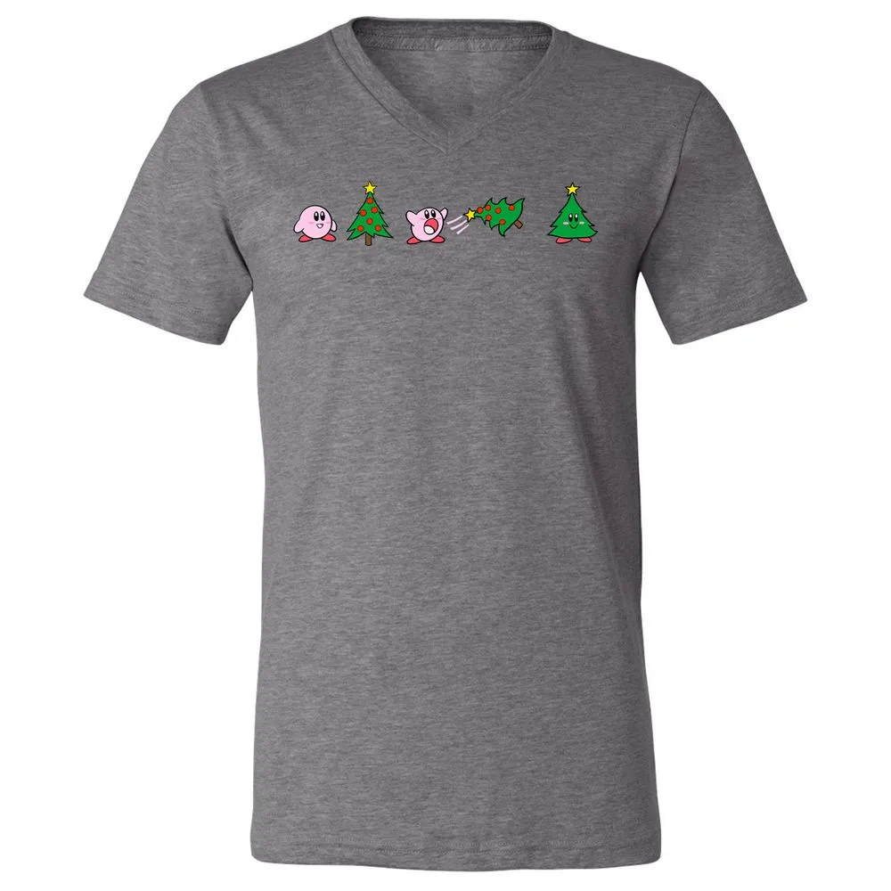 Unisex V-Neck T-Shirt - 2XNGVC66 - Deep Heather - 13