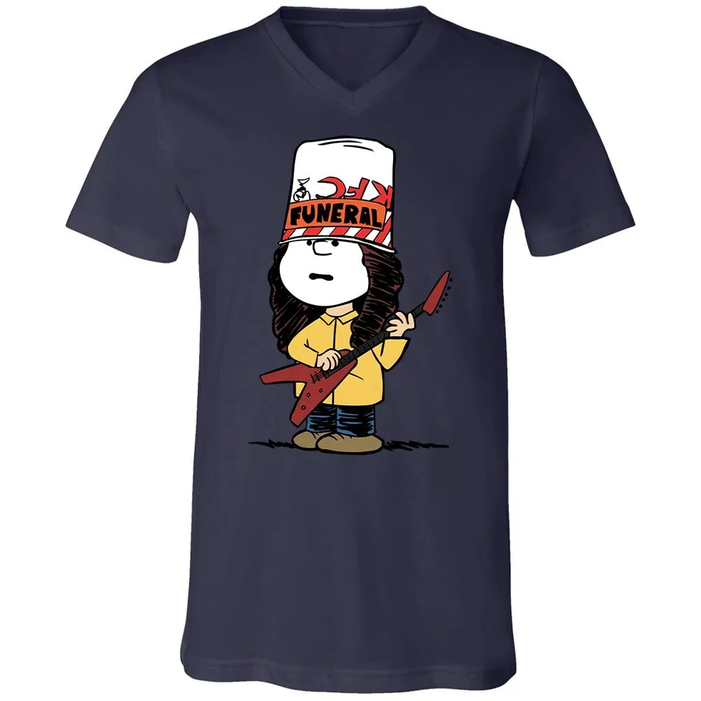 Unisex V-Neck T-Shirt - JKBJ6XKP - Navy - 9