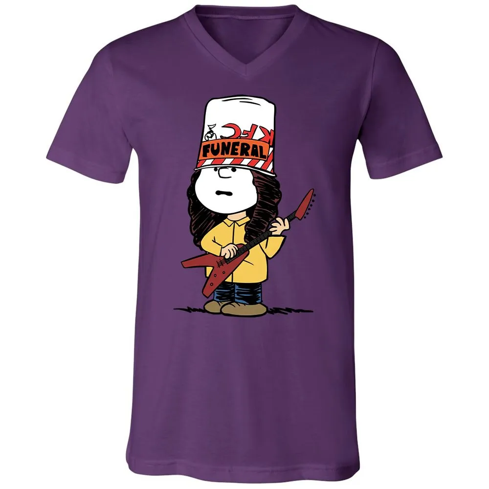 Unisex V-Neck T-Shirt - JKBJ6XKP - Team Purple - 2