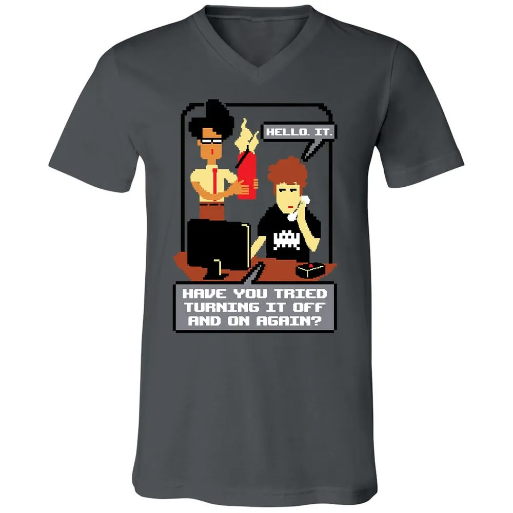 Unisex V-Neck T-Shirt - HNEUZ7PF - Asphalt - 12