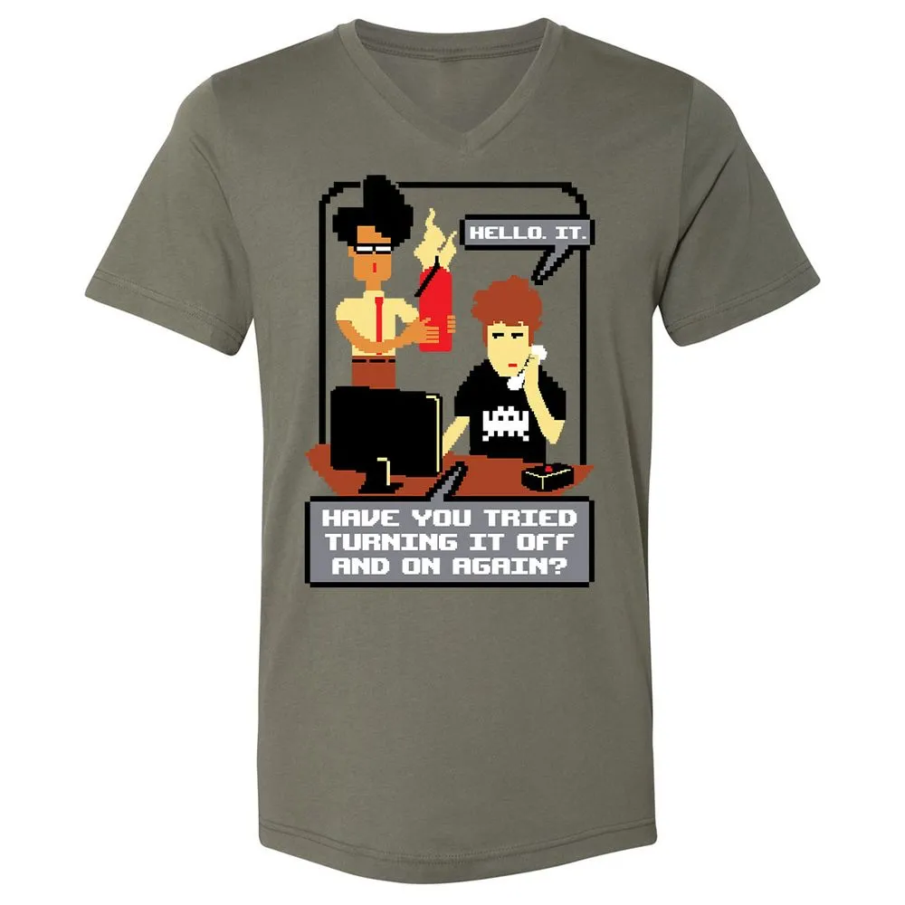 Unisex V-Neck T-Shirt - HNEUZ7PF - Military Green - 10