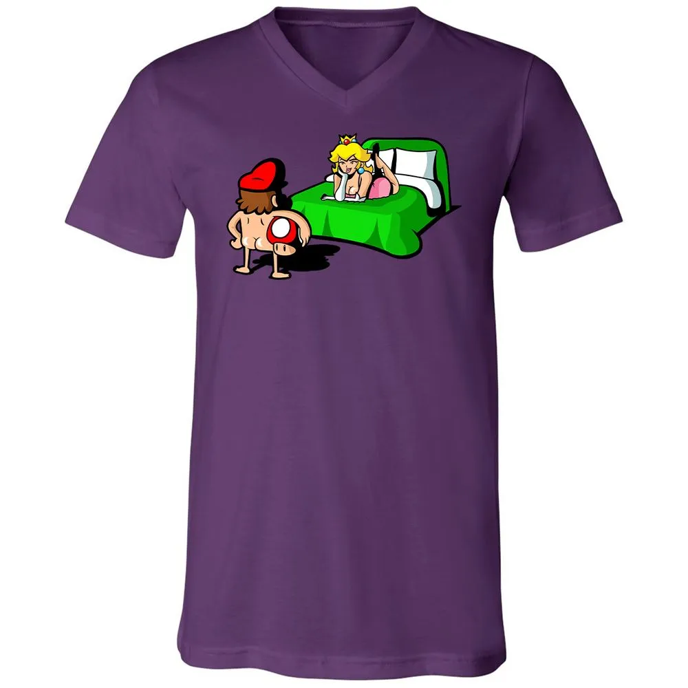 Unisex V-Neck T-Shirt - WMEXURGC - Team Purple - 2