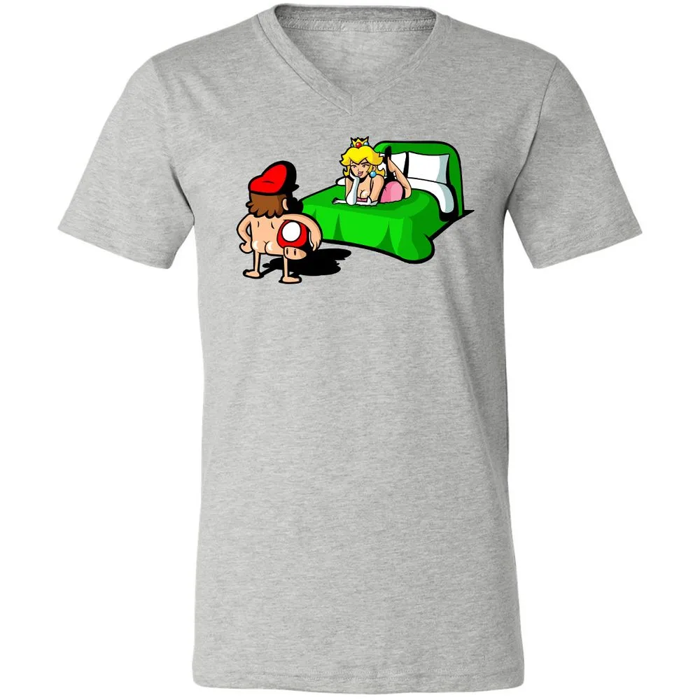 Unisex V-Neck T-Shirt - WMEXURGC - Athletic Heather - 7