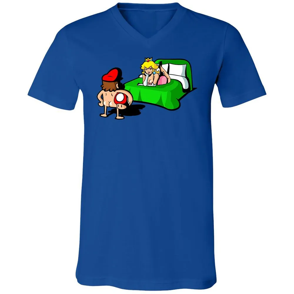Unisex V-Neck T-Shirt - WMEXURGC - True Royal - 4