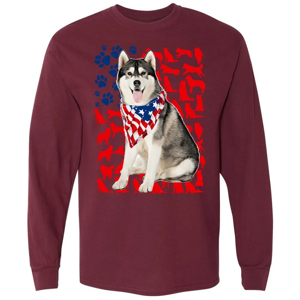 Long Sleeve T-Shirt - GG1JBGYU - Maroon - 11