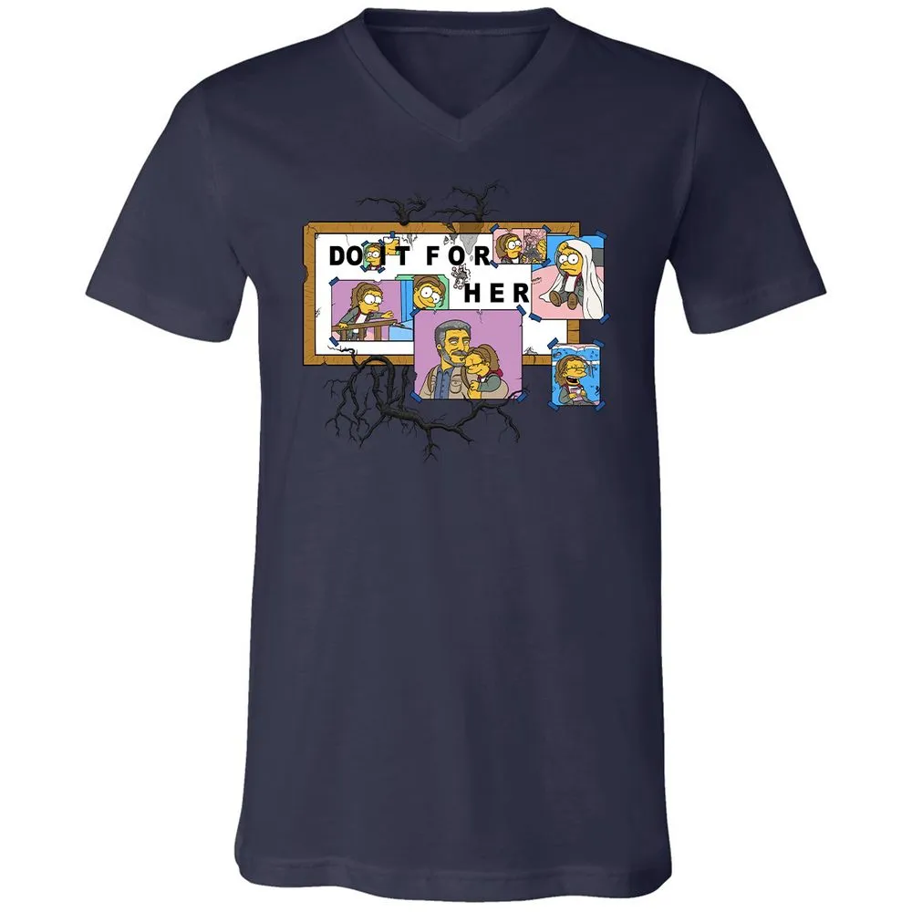 Unisex V-Neck T-Shirt - JQ1NPCKQ - Navy - 9