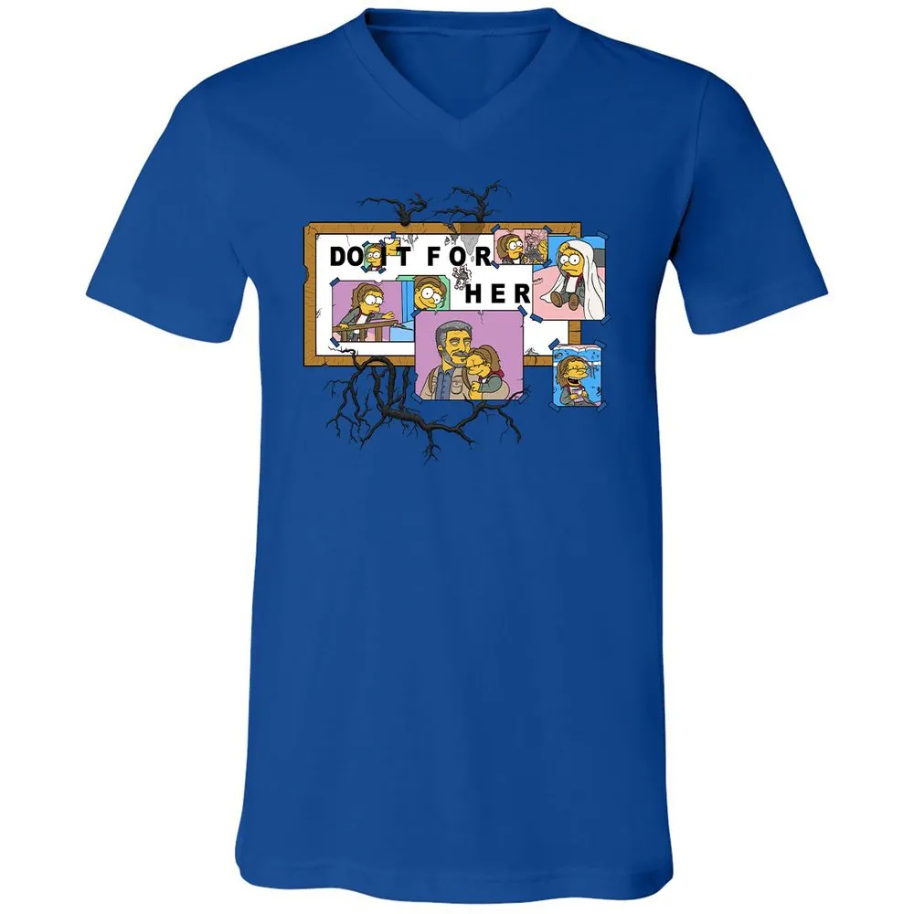 Unisex V-Neck T-Shirt - JQ1NPCKQ - True Royal - 4