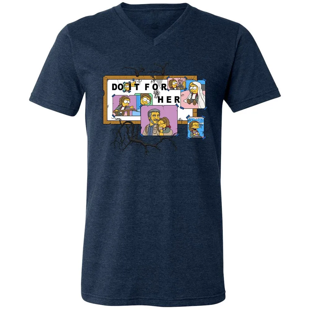 Unisex V-Neck T-Shirt - JQ1NPCKQ - Heather Navy - 15