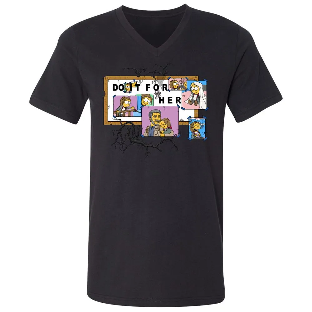 Unisex V-Neck T-Shirt - JQ1NPCKQ - Black - 16