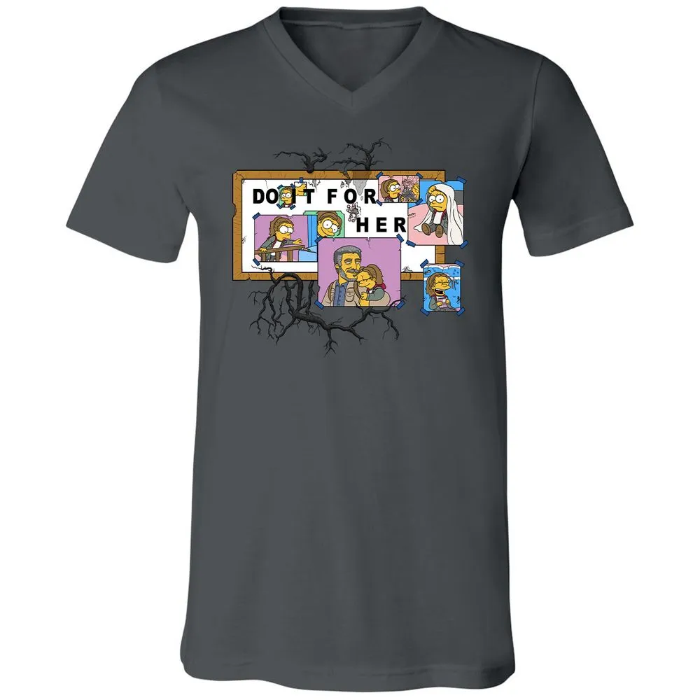 Unisex V-Neck T-Shirt - JQ1NPCKQ - Asphalt - 12