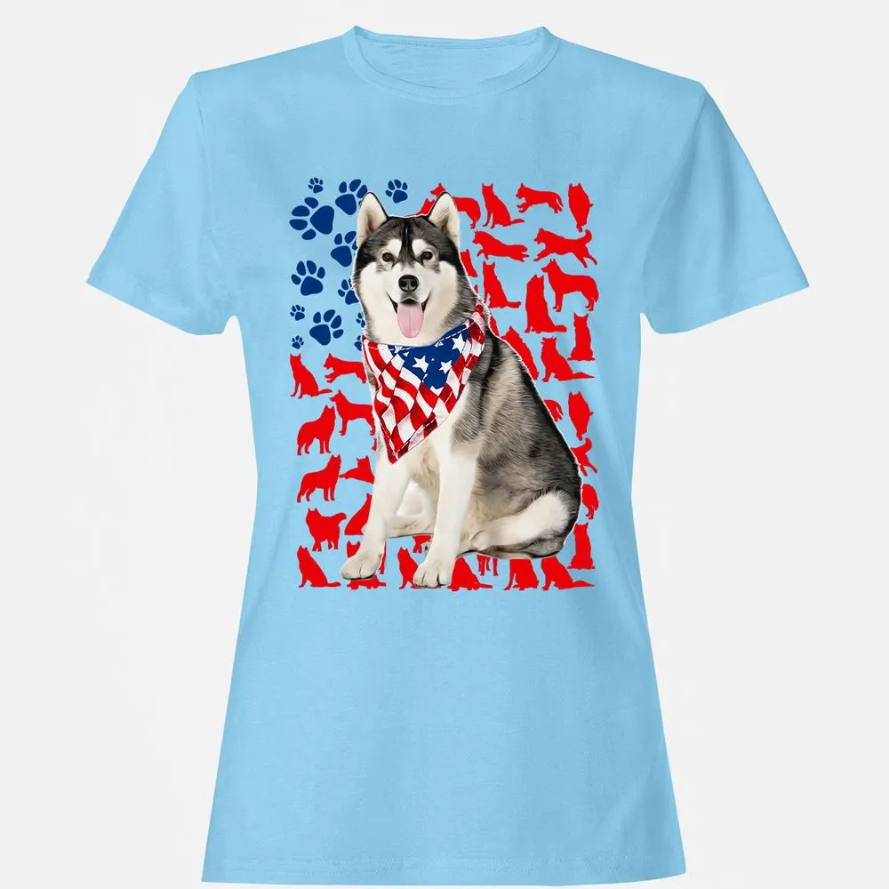 Women's T-Shirt - F6BKQ3DD - Light Blue - 8