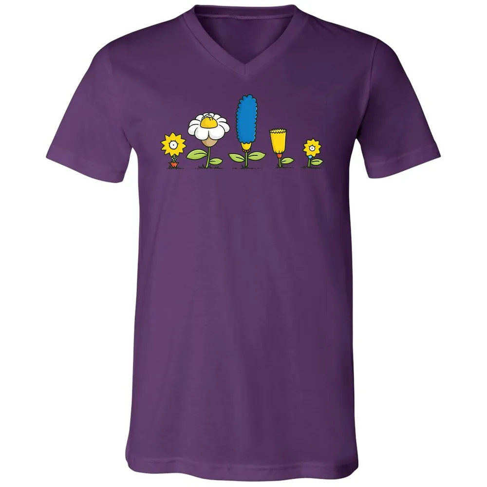 Unisex V-Neck T-Shirt - 4LPBL9XQ - Team Purple - 2