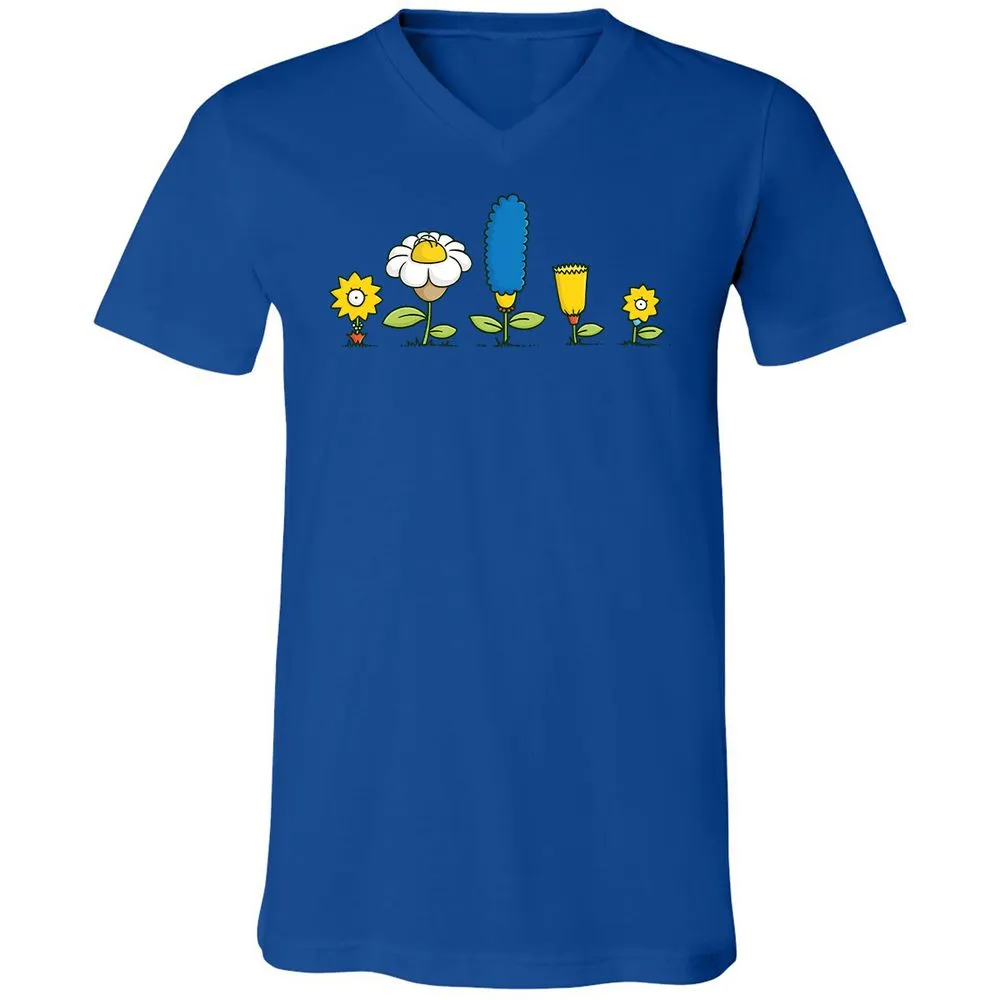 Unisex V-Neck T-Shirt - 4LPBL9XQ - True Royal - 4