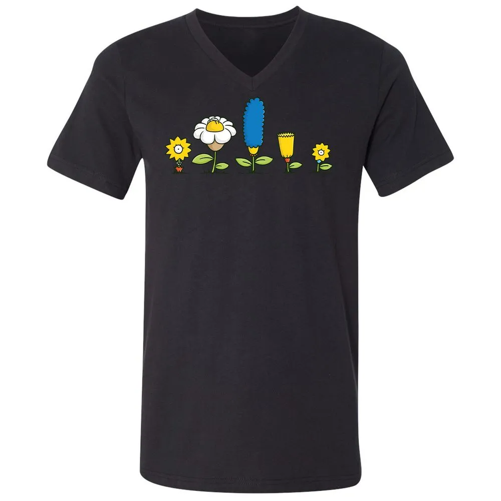 Unisex V-Neck T-Shirt - 4LPBL9XQ - Black - 16