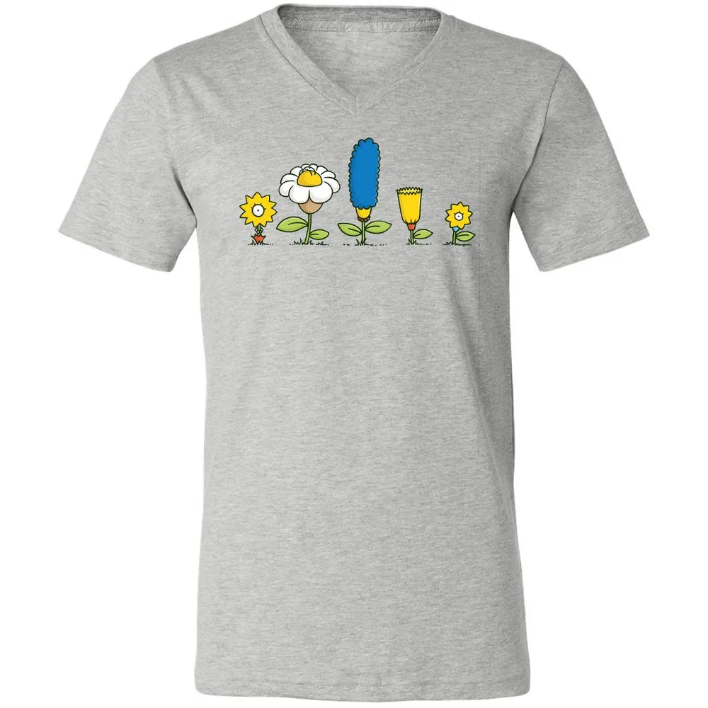 Unisex V-Neck T-Shirt - 4LPBL9XQ - Athletic Heather - 7