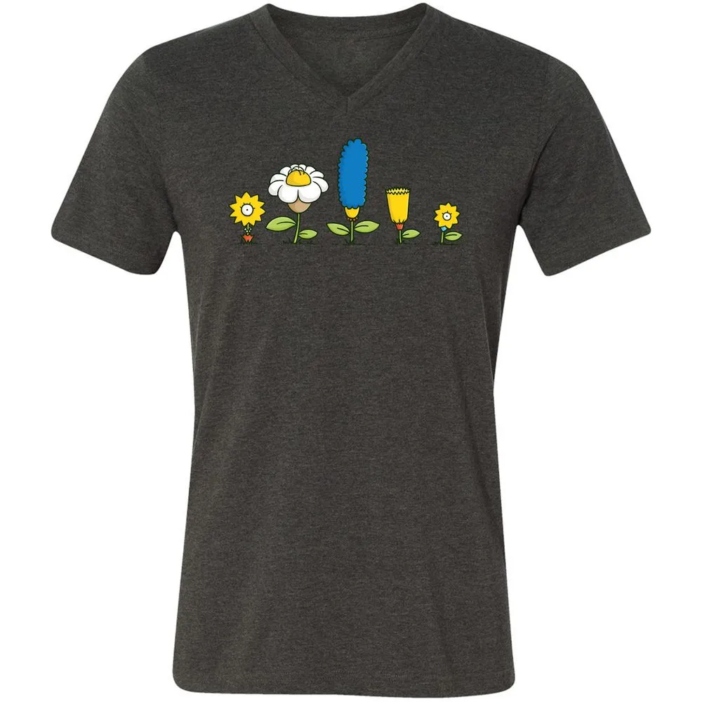 Unisex V-Neck T-Shirt - 4LPBL9XQ - Dark Grey Heather - 8