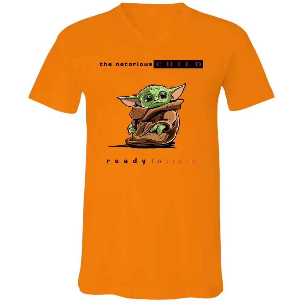 Unisex V-Neck T-Shirt - KDZYNARP - Orange - 11