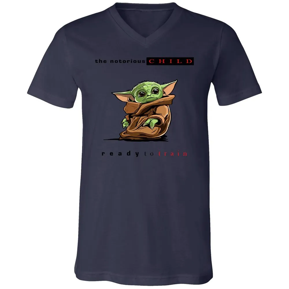 Unisex V-Neck T-Shirt - KDZYNARP - Navy - 9