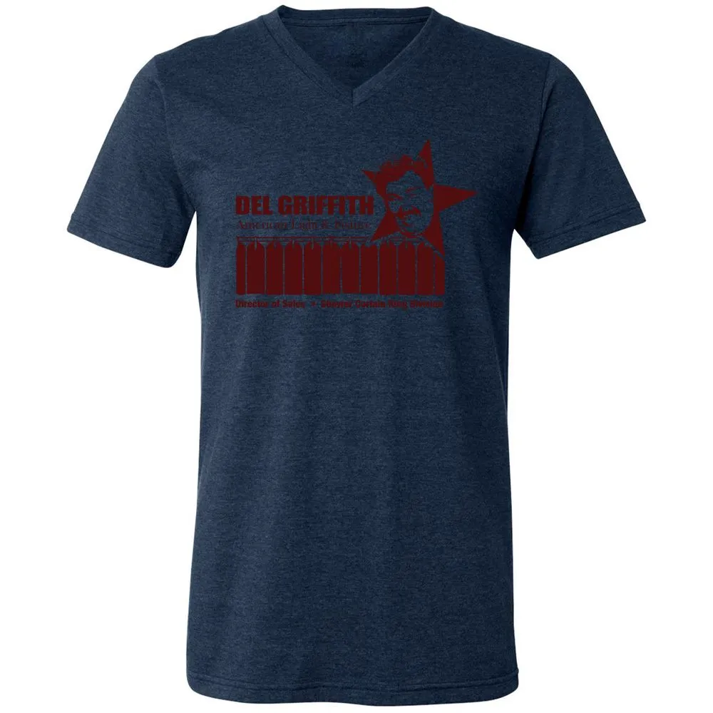 Unisex V-Neck T-Shirt - P96A8FZD - Heather Navy - 15
