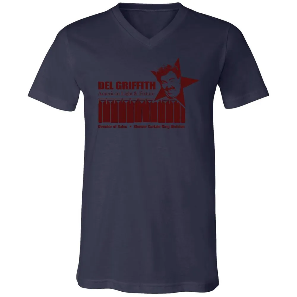 Unisex V-Neck T-Shirt - P96A8FZD - Navy - 9