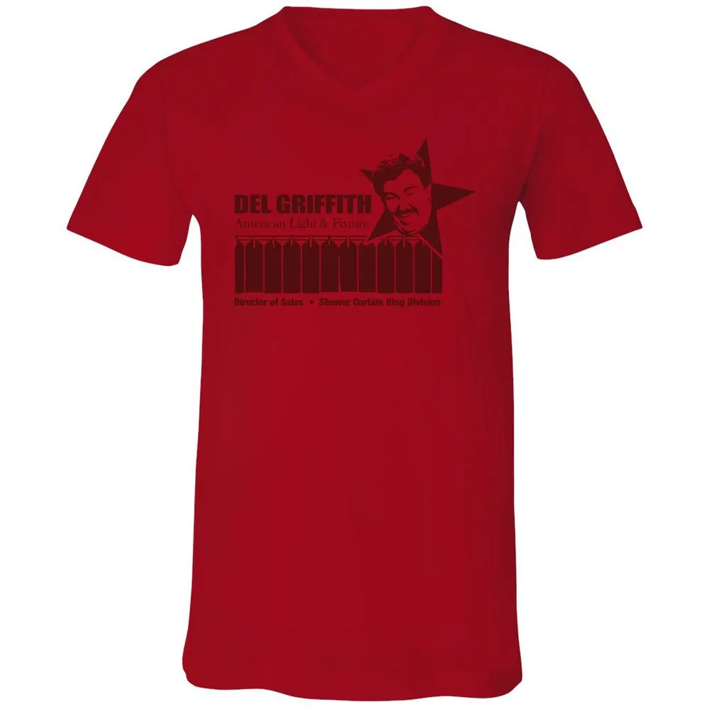 Unisex V-Neck T-Shirt - P96A8FZD - Red - 3