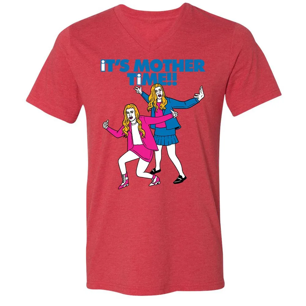Unisex V-Neck T-Shirt - C9XBNTSV - Heather Red - 5