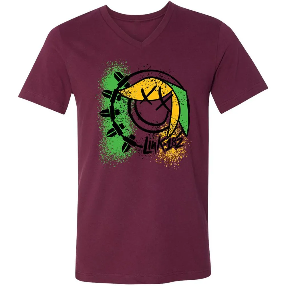 Unisex V-Neck T-Shirt - MLJNNR36 - Maroon - 6