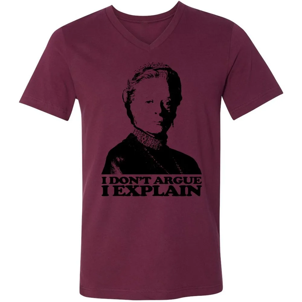 Unisex V-Neck T-Shirt - J3E991WP - Maroon - 6