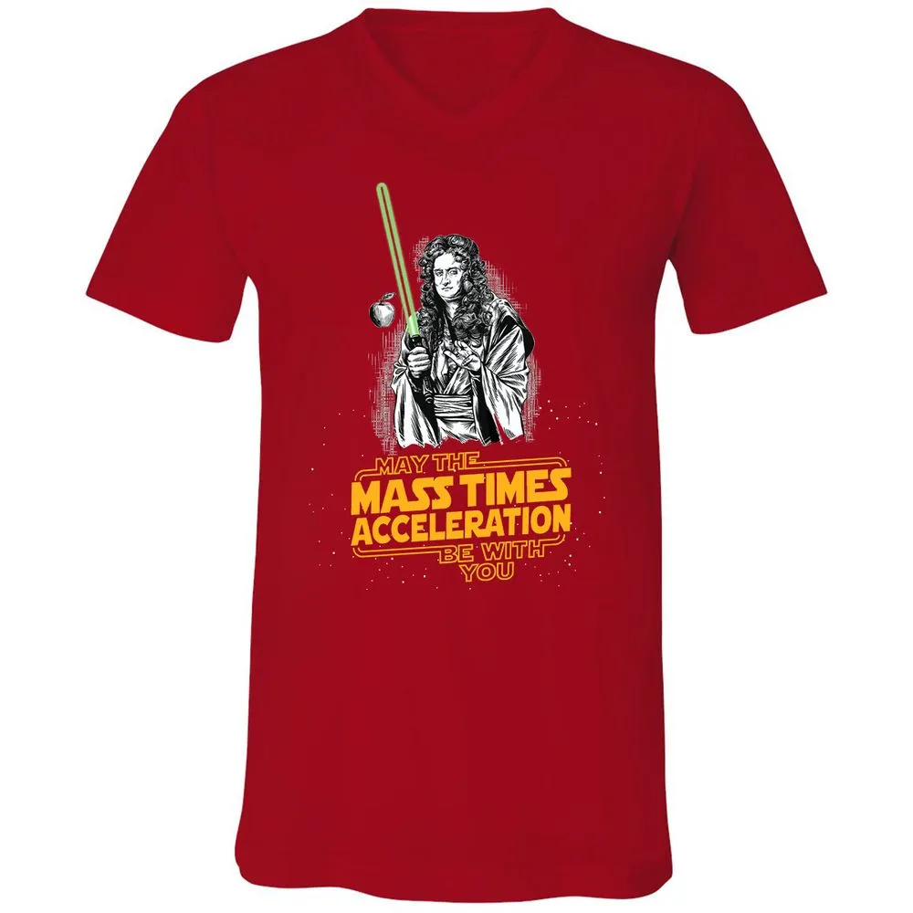 Unisex V-Neck T-Shirt - 6J8VUZR9 - Red - 3