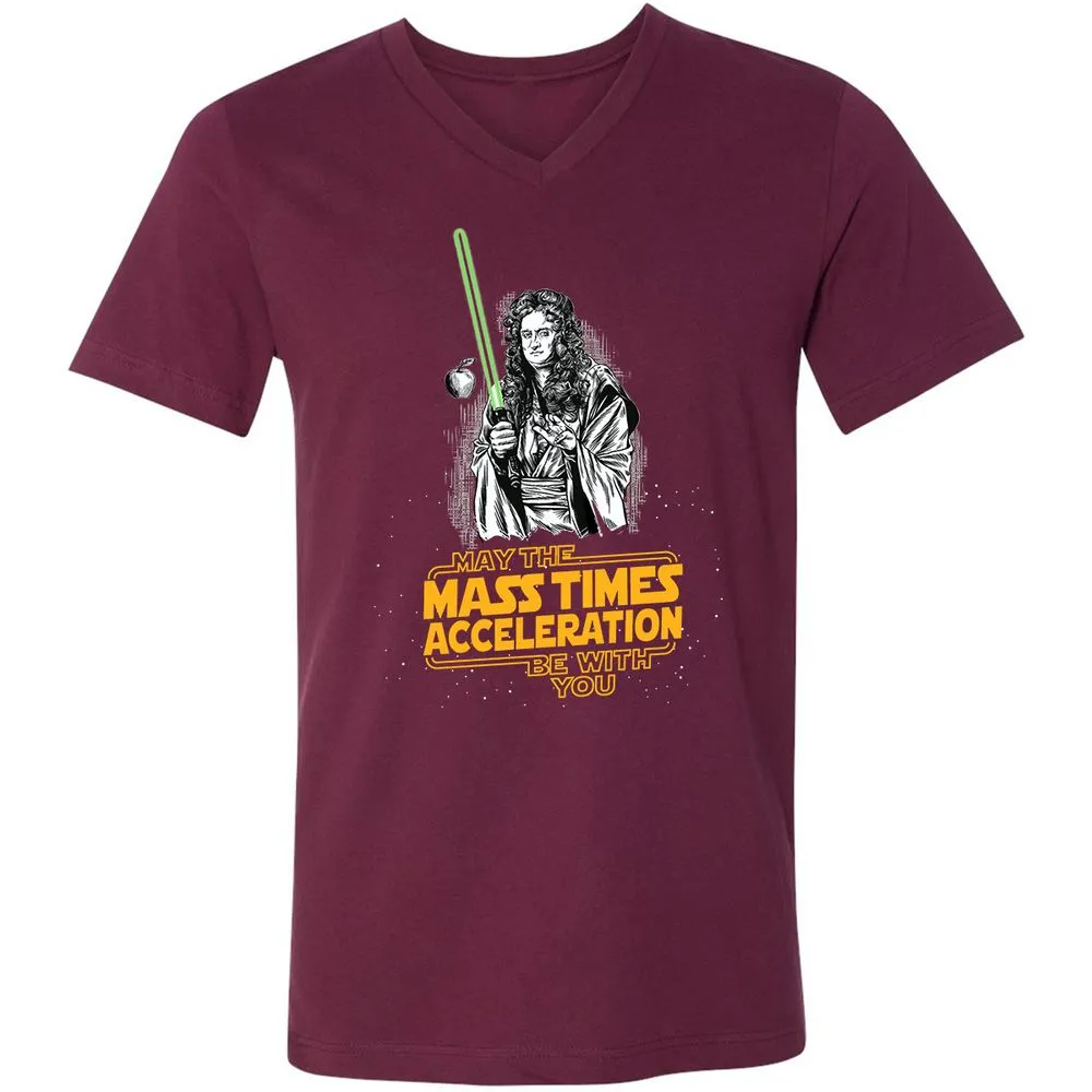 Unisex V-Neck T-Shirt - 6J8VUZR9 - Maroon - 6