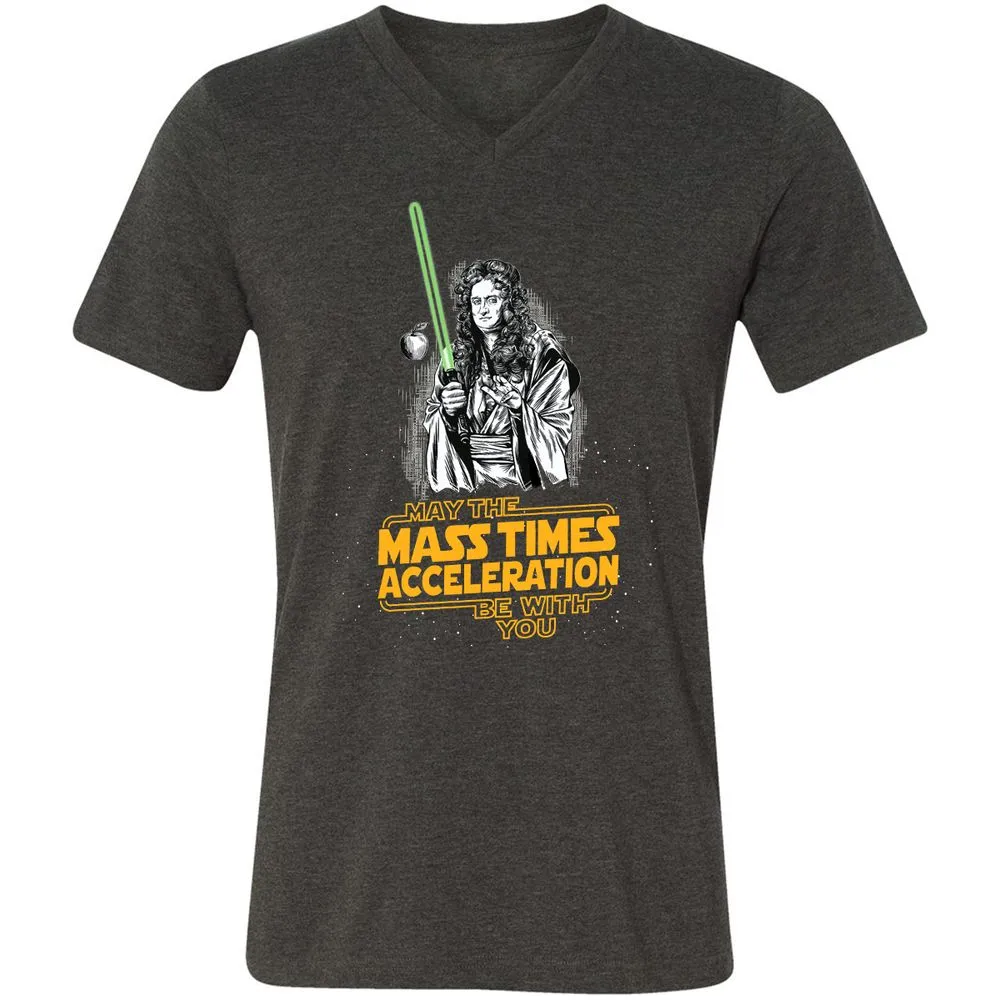 Unisex V-Neck T-Shirt - 6J8VUZR9 - Dark Grey Heather - 8