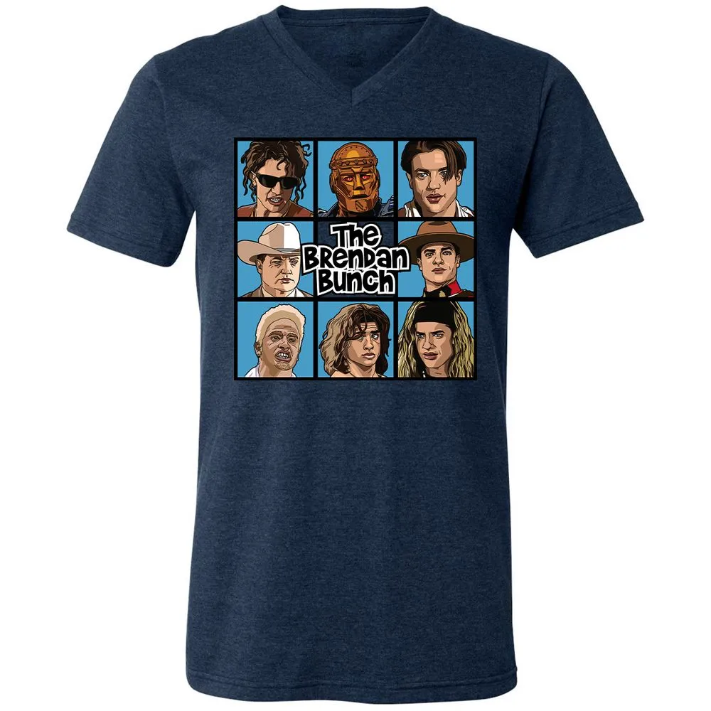 Unisex V-Neck T-Shirt - 3VPPFP18 - Heather Navy - 15