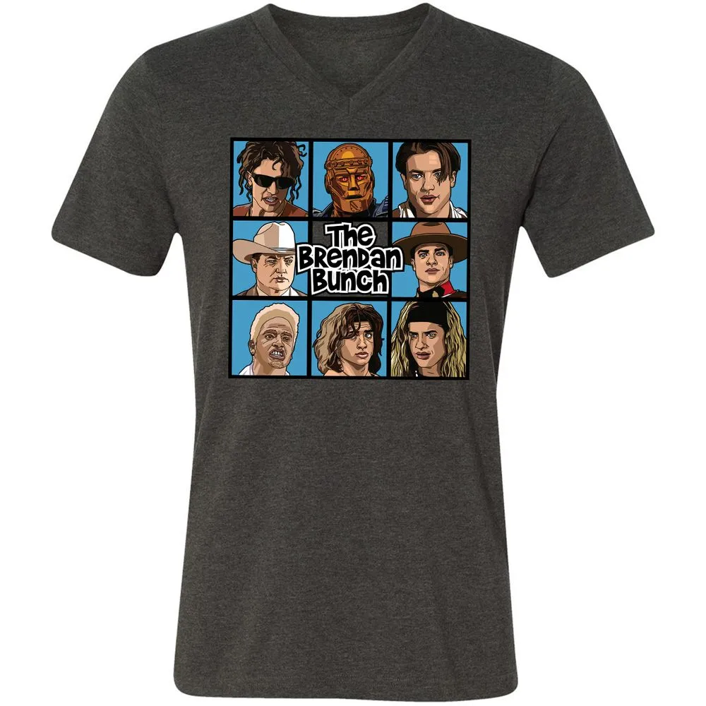 Unisex V-Neck T-Shirt - 3VPPFP18 - Dark Grey Heather - 8