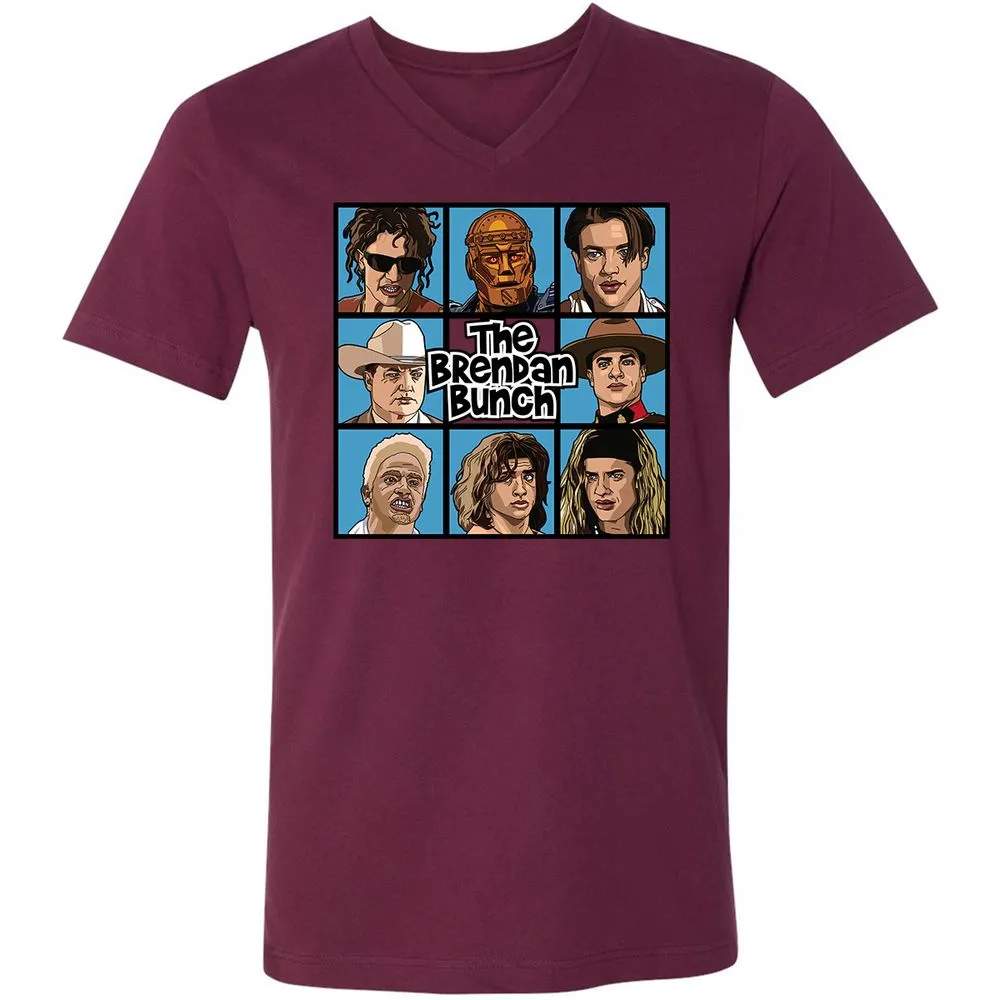 Unisex V-Neck T-Shirt - 3VPPFP18 - Maroon - 6