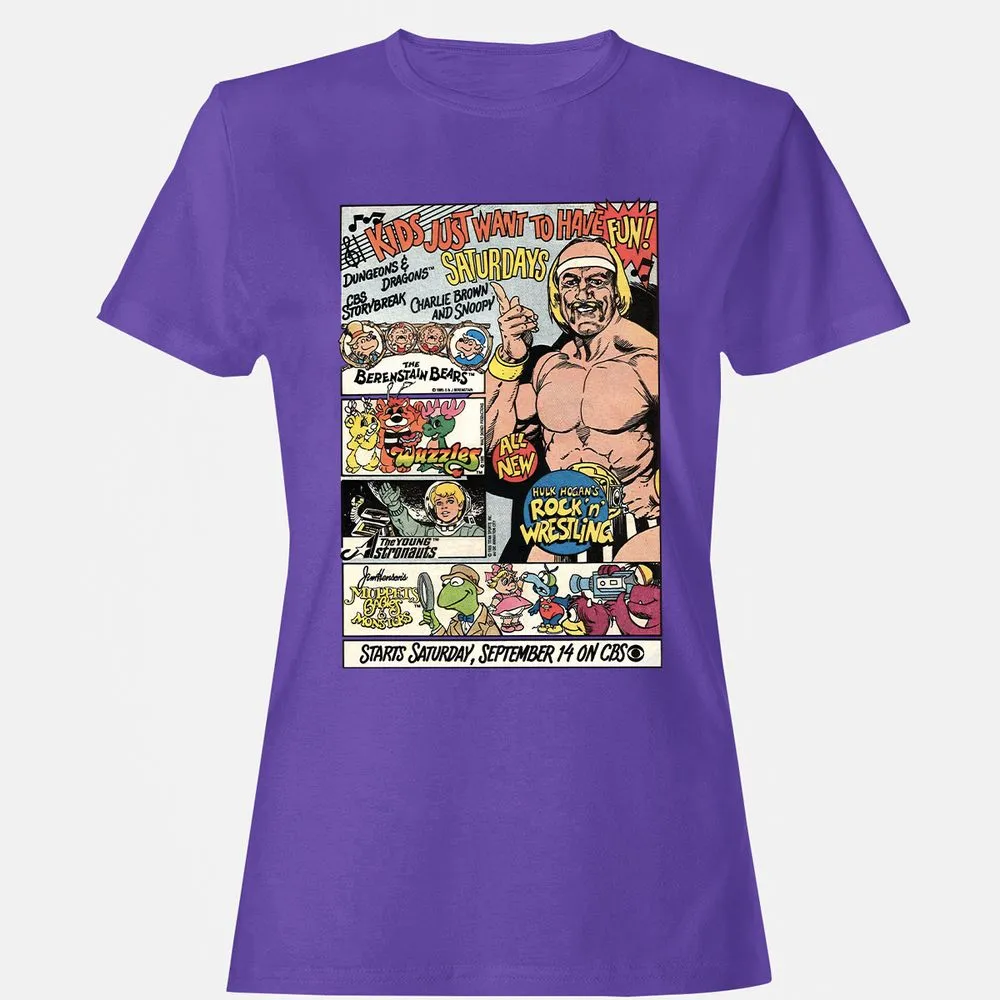 Women's T-Shirt - 5G16QMHQ - Purple - 12