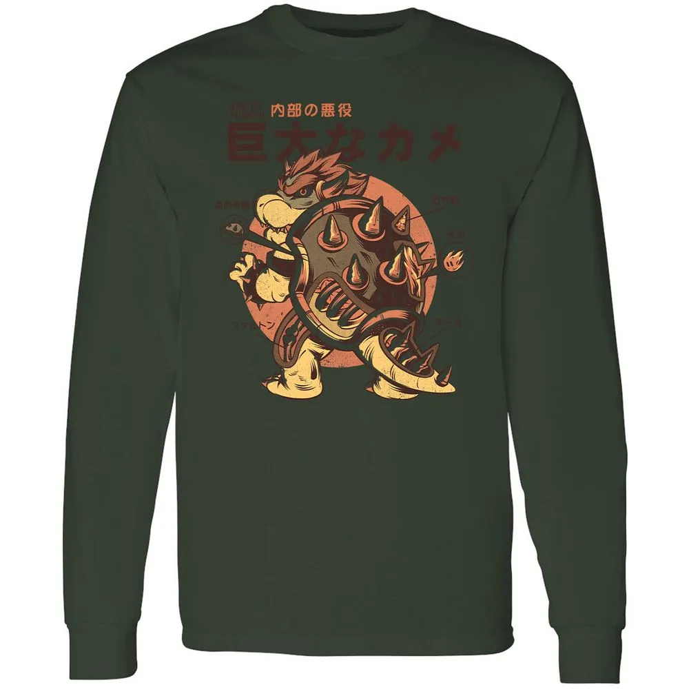 Long Sleeve T-Shirt - 9A9GBFKF - Forest Green - 8