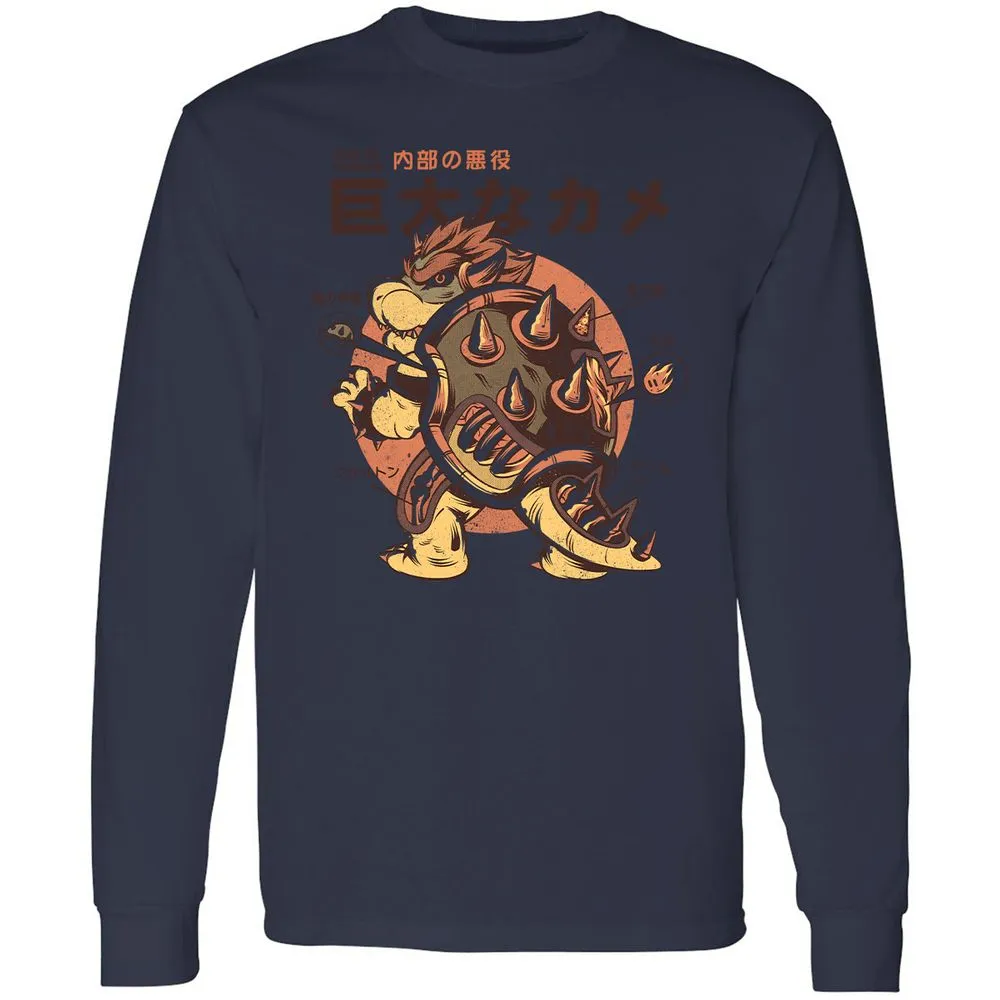 Long Sleeve T-Shirt - 9A9GBFKF - Navy - 12