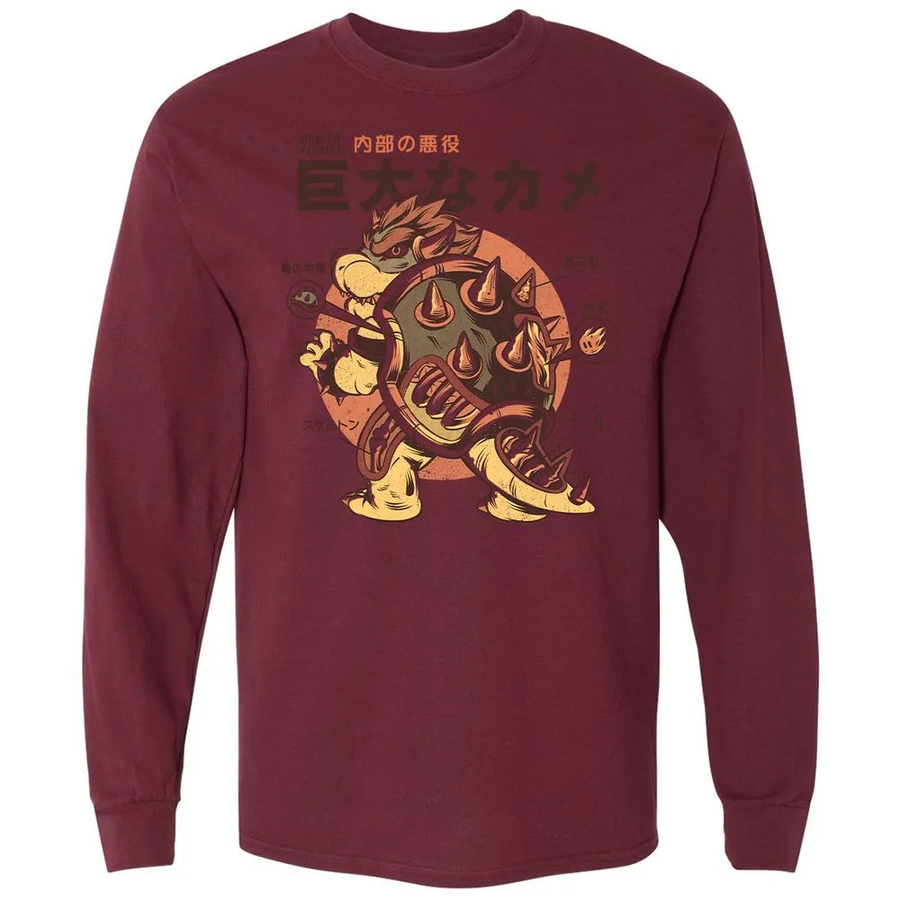 Long Sleeve T-Shirt - 9A9GBFKF - Maroon - 11