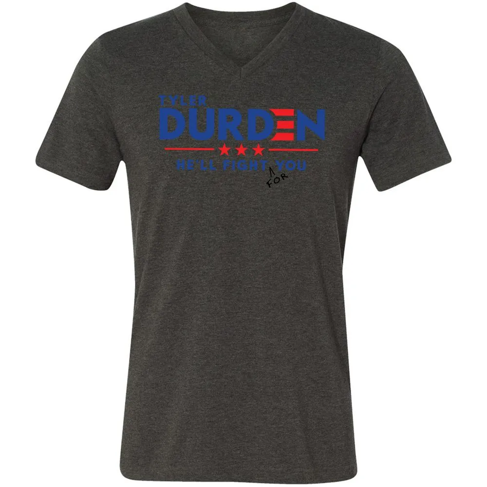 Unisex V-Neck T-Shirt - H411PVEZ - Dark Grey Heather - 8