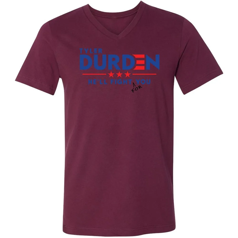 Unisex V-Neck T-Shirt - H411PVEZ - Maroon - 6