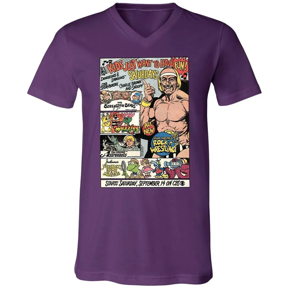 Unisex V-Neck T-Shirt - GLBKZBC8 - Team Purple - 2