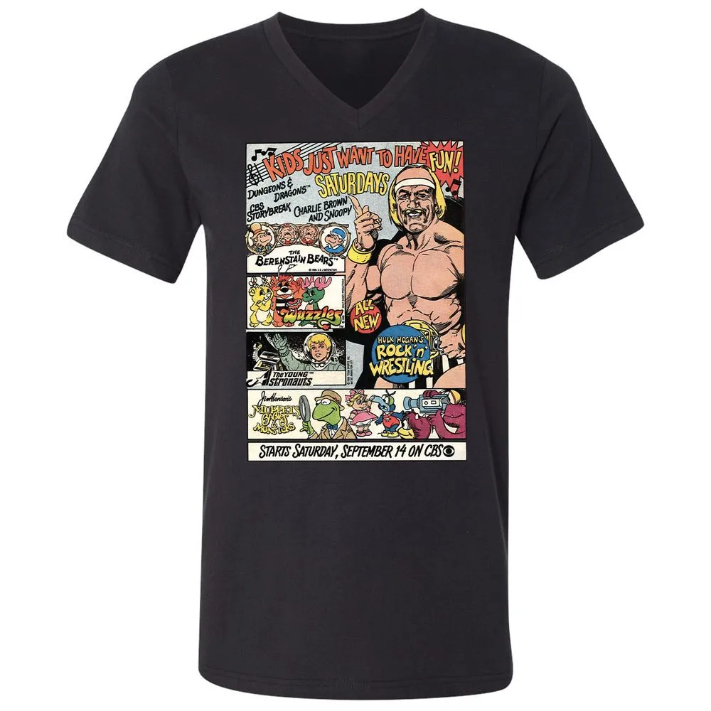 Unisex V-Neck T-Shirt - GLBKZBC8 - Black - 16